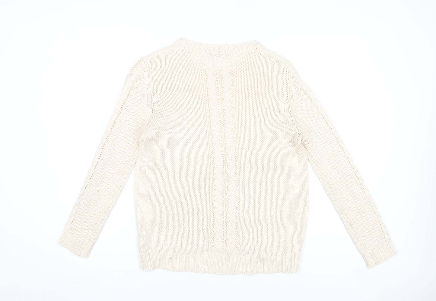 MHL Women’s Ivory Cable-Knit Jumper Size S Acrylic Blend