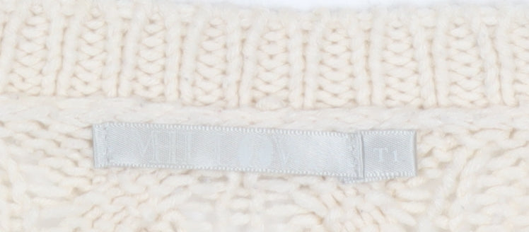 MHL Women’s Ivory Cable-Knit Jumper Size S Acrylic Blend