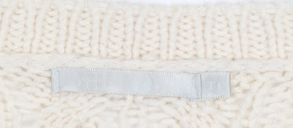 MHL Women’s Ivory Cable-Knit Jumper Size S Acrylic Blend
