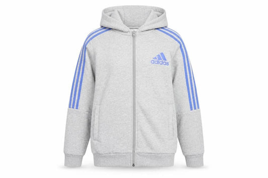 Boys UK Size 13-14 Years adidas Grey Full Zip Hoodie