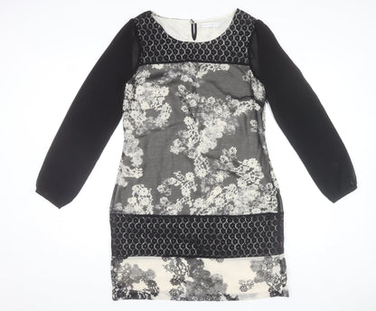 Rocha John Rocha Women Black Floral Lace Shift Dress Size 12