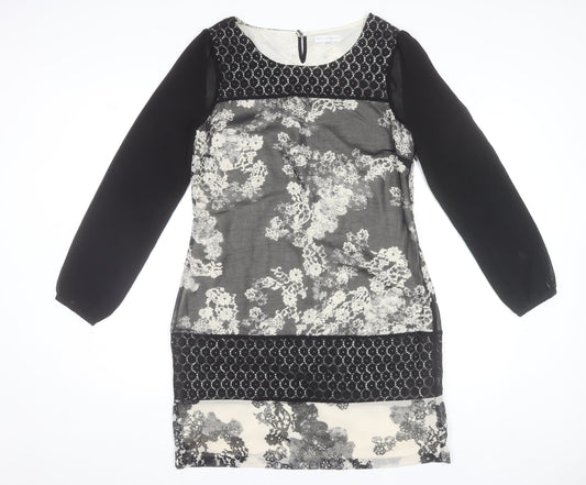 Rocha John Rocha Women Black Floral Lace Shift Dress Size 12