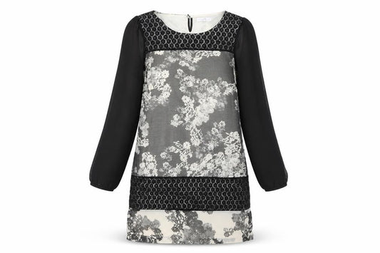 Rocha John Rocha Women Black Floral Lace Shift Dress Size 12