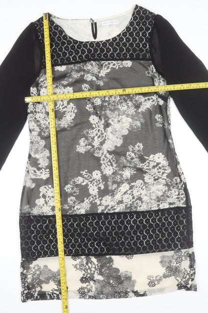 Rocha John Rocha Women Black Floral Lace Shift Dress Size 12