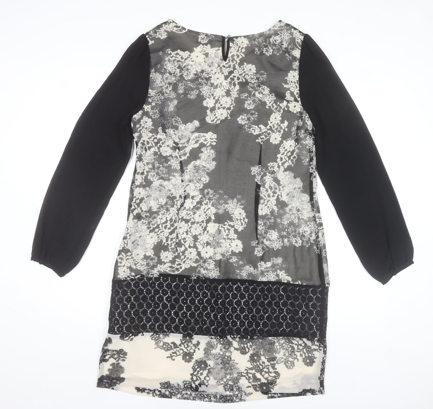 Rocha John Rocha Women Black Floral Lace Shift Dress Size 12