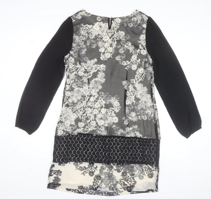 Rocha John Rocha Women Black Floral Lace Shift Dress Size 12