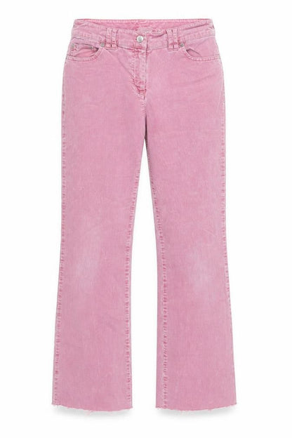 Next Womens Pink Corduroy Flared Trousers UK 8 Regular