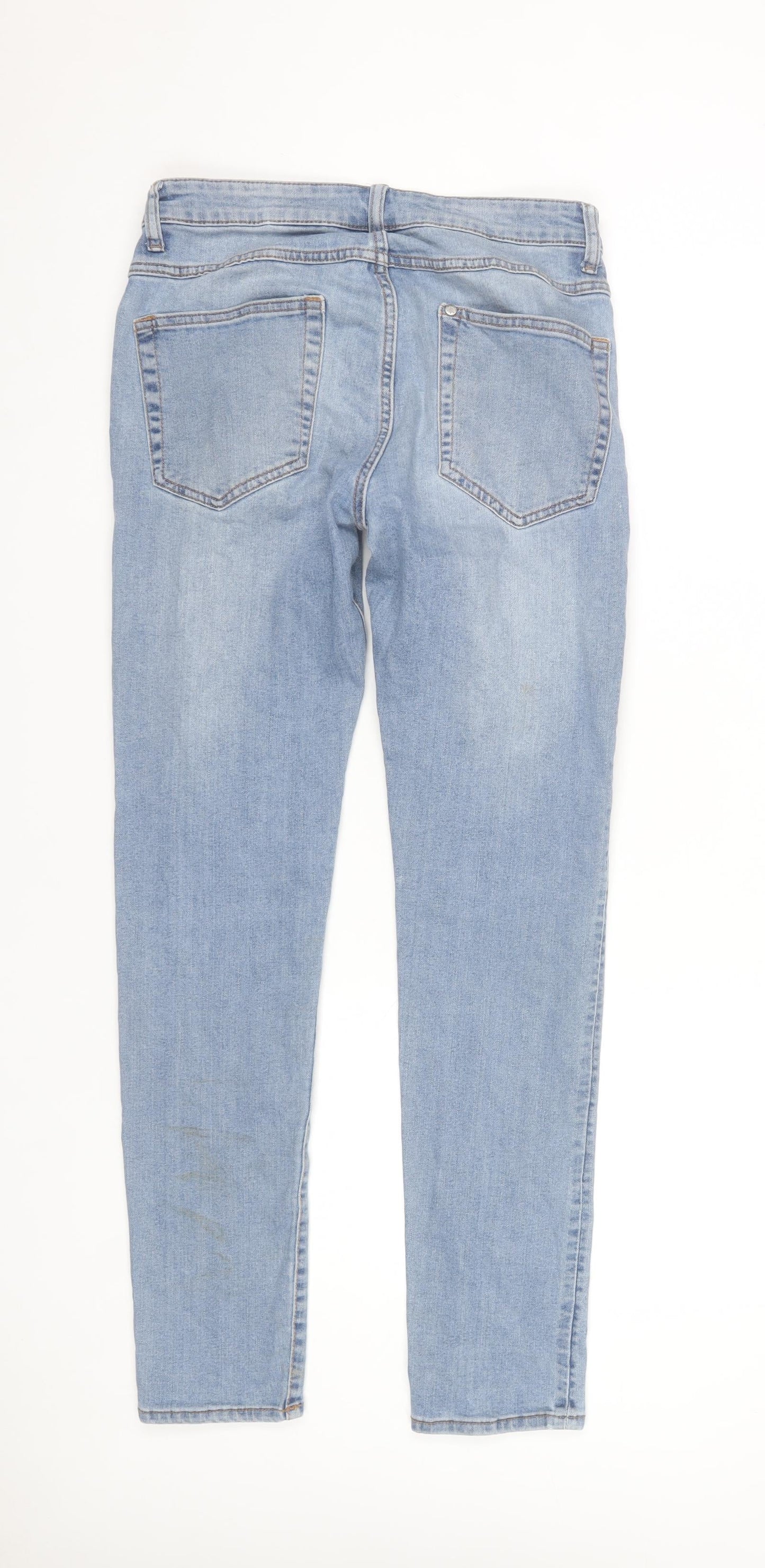 Men’s Light Blue Skinny Denim Jeans Size 30 Regular Fit