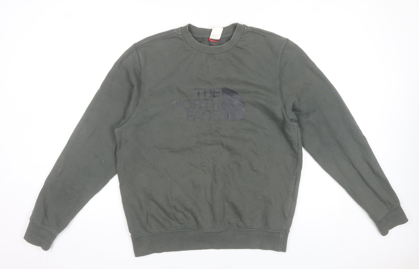 The North Face Men's Green Cotton Crew Neck Sweatshirt M
