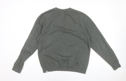 The North Face Men's Green Cotton Crew Neck Sweatshirt M