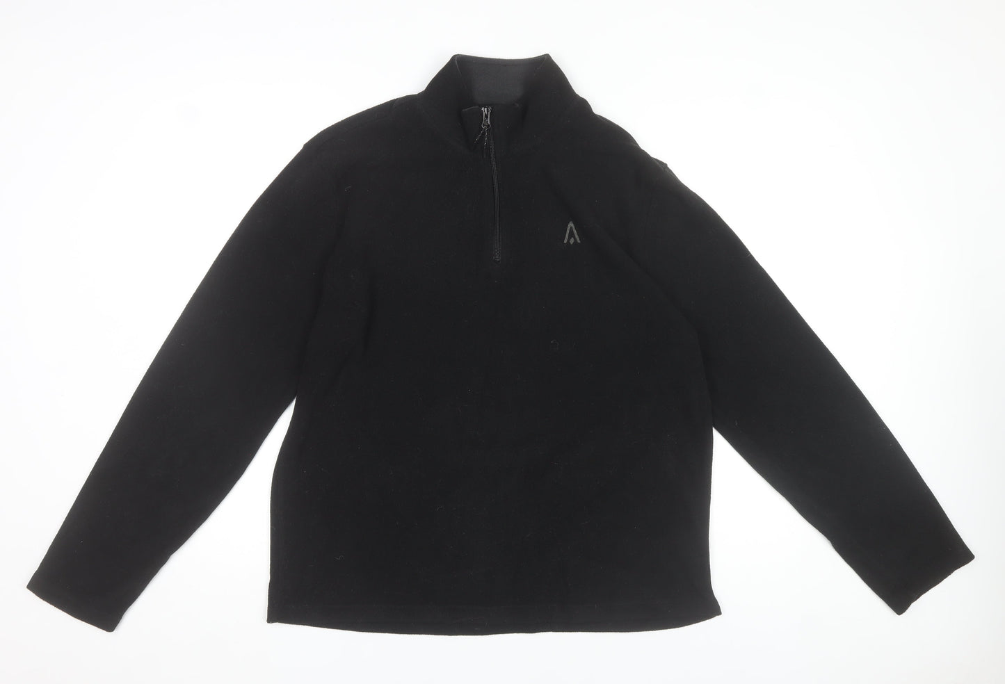 Glacier Point Men's Black Fleece 1/4 Zip Pullover Sweatshirt L