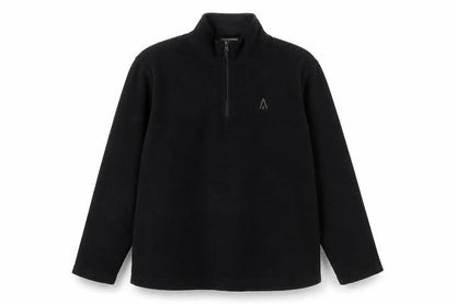 Glacier Point Men's Black Fleece 1/4 Zip Pullover Sweatshirt L