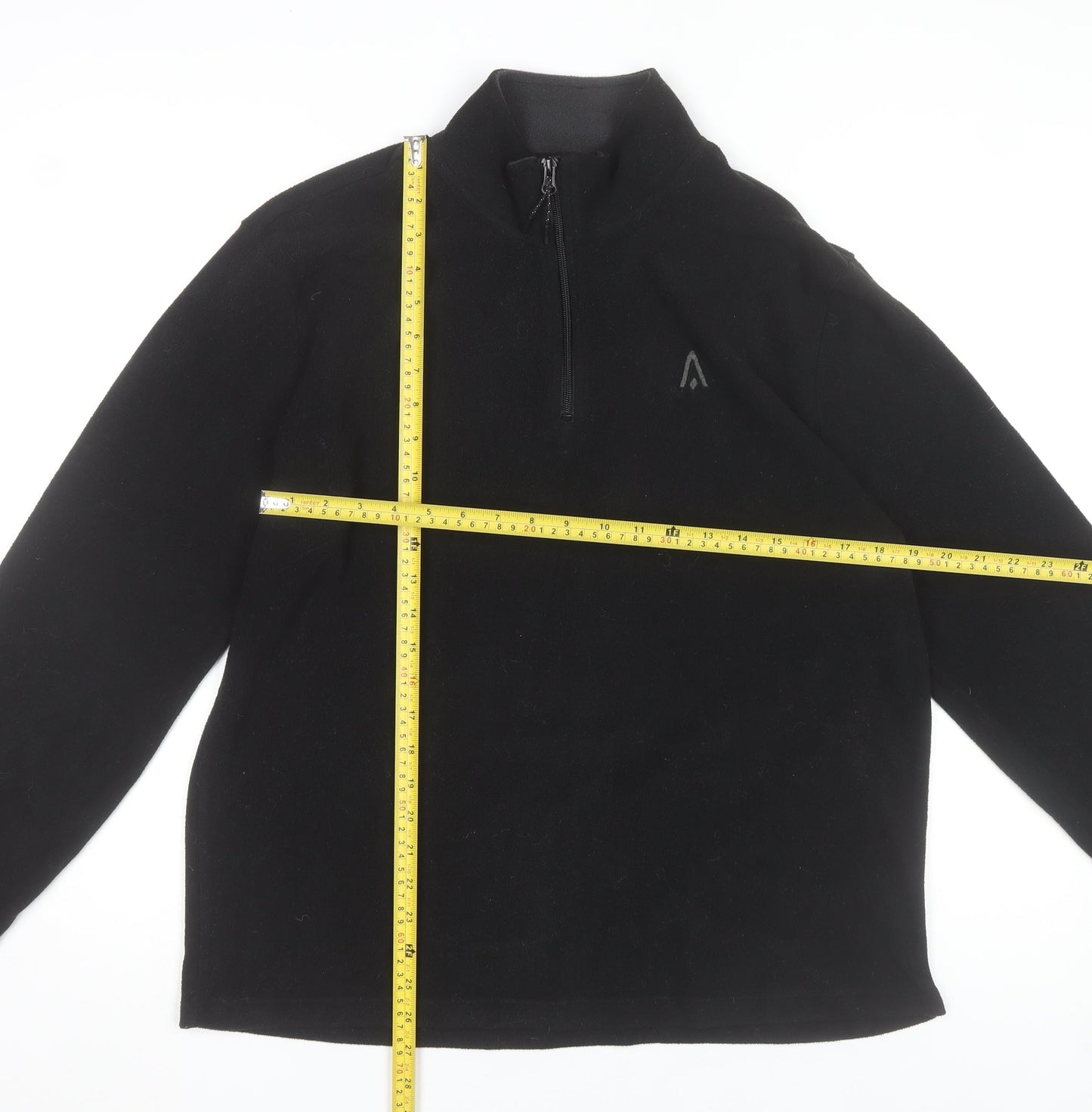 Glacier Point Men's Black Fleece 1/4 Zip Pullover Sweatshirt L