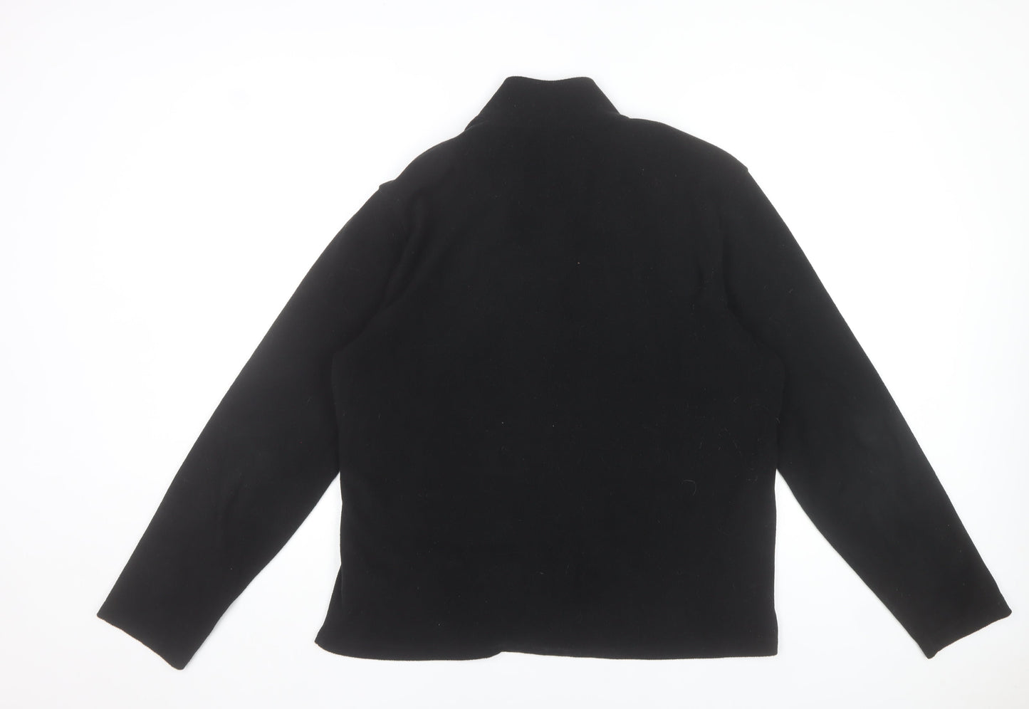 Glacier Point Men's Black Fleece 1/4 Zip Pullover Sweatshirt L