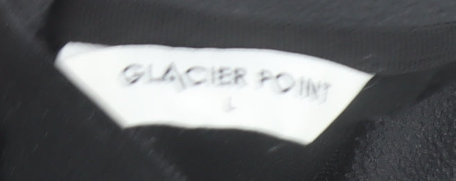 Glacier Point Men's Black Fleece 1/4 Zip Pullover Sweatshirt L