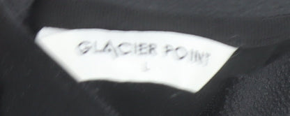 Glacier Point Men's Black Fleece 1/4 Zip Pullover Sweatshirt L