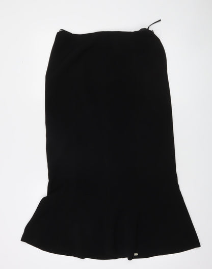 Luisa Spagnoli Women's Black Knee Length Trumpet Skirt Size 16