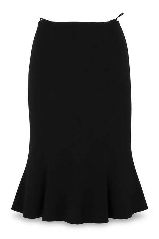 Luisa Spagnoli Women's Black Knee Length Trumpet Skirt Size 16