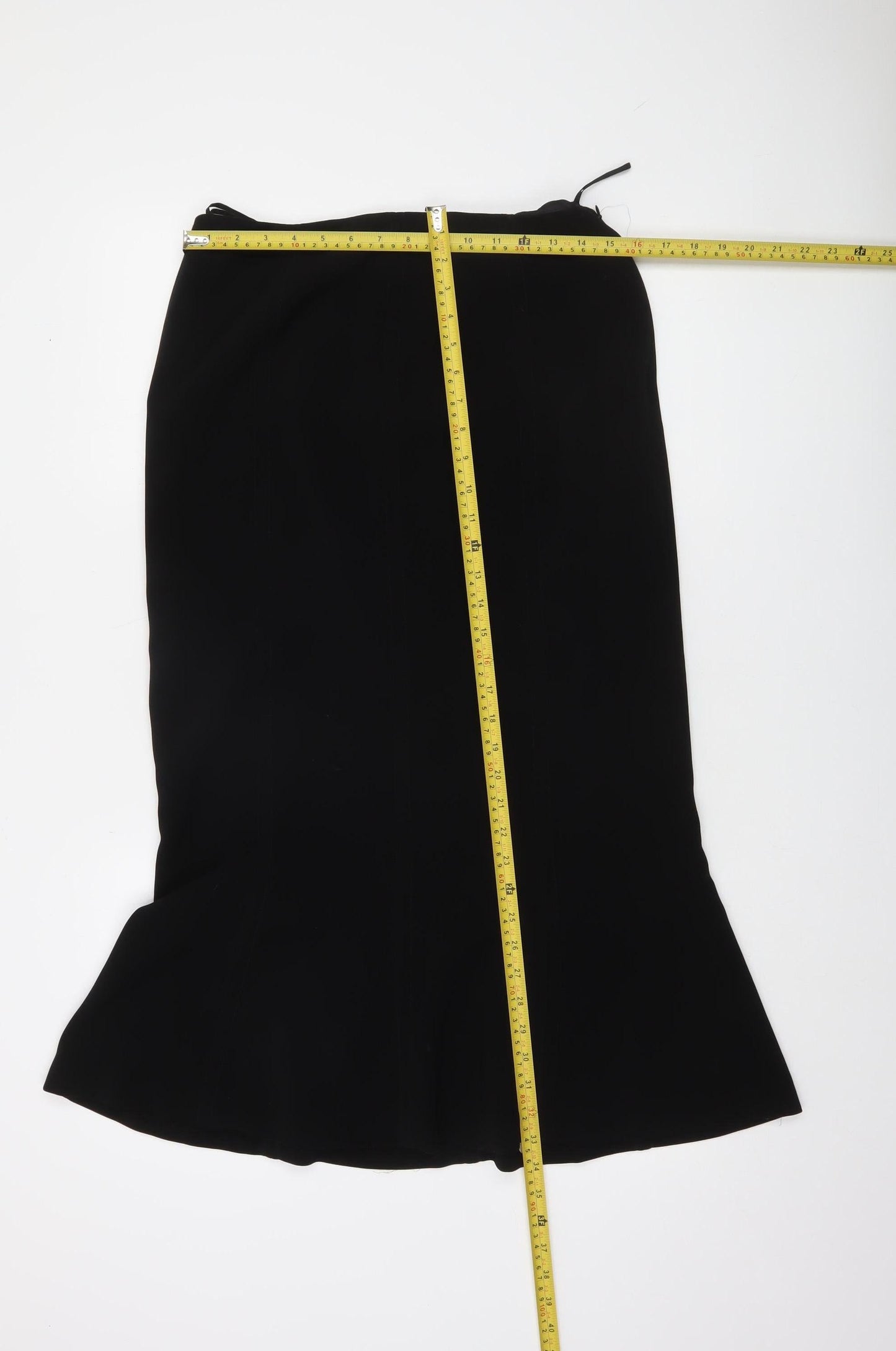 Luisa Spagnoli Women's Black Knee Length Trumpet Skirt Size 16