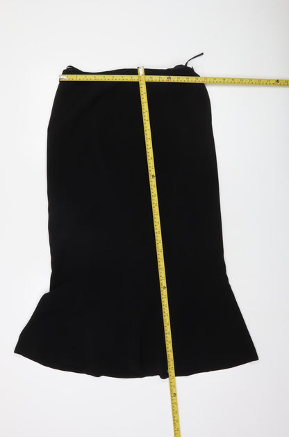 Luisa Spagnoli Women's Black Knee Length Trumpet Skirt Size 16