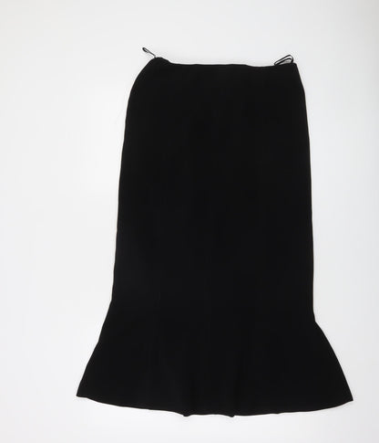 Luisa Spagnoli Women's Black Knee Length Trumpet Skirt Size 16