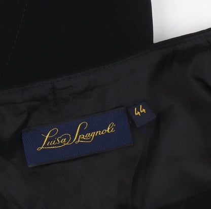 Luisa Spagnoli Women's Black Knee Length Trumpet Skirt Size 16