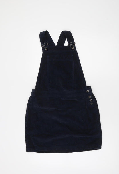 Jack Wills Women Blue Corduroy Pinafore Dress Size 8