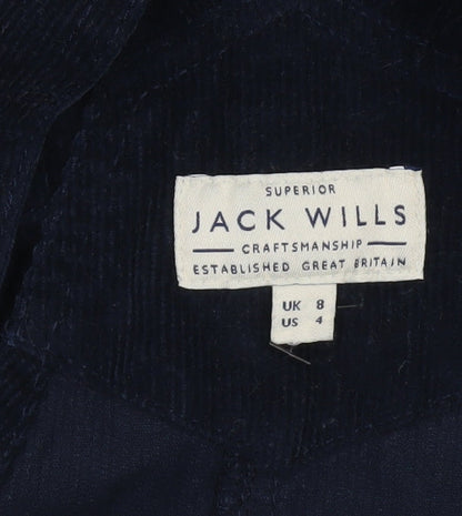 Jack Wills Women Blue Corduroy Pinafore Dress Size 8