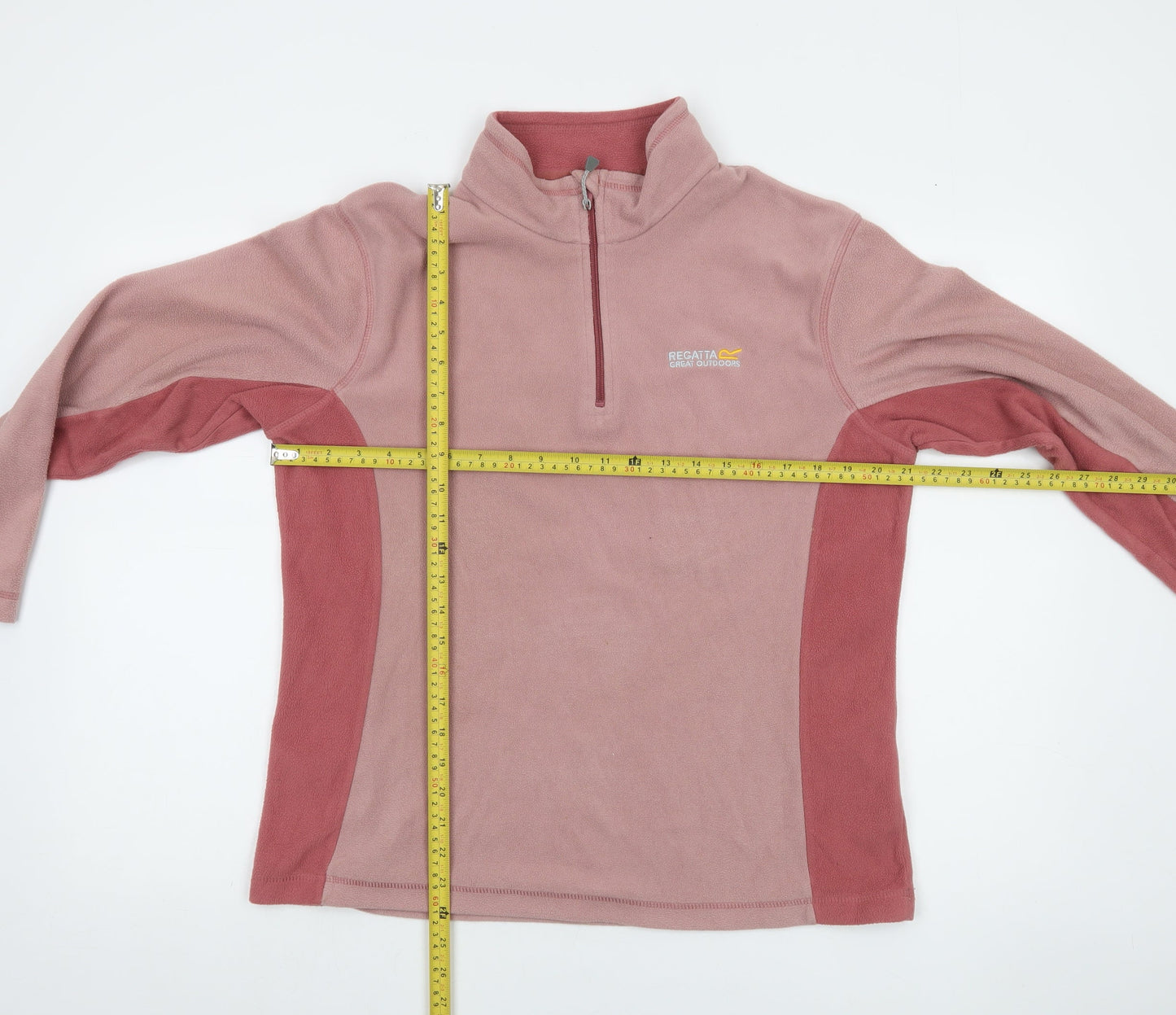 Regatta Womens Pink 1/2 Zip Fleece Sweatshirt UK14 Polyester Outdoor