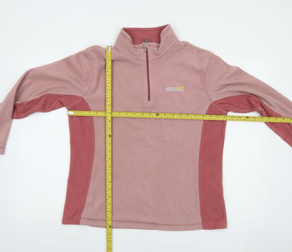 Regatta Womens Pink 1/2 Zip Fleece Sweatshirt UK14 Polyester Outdoor