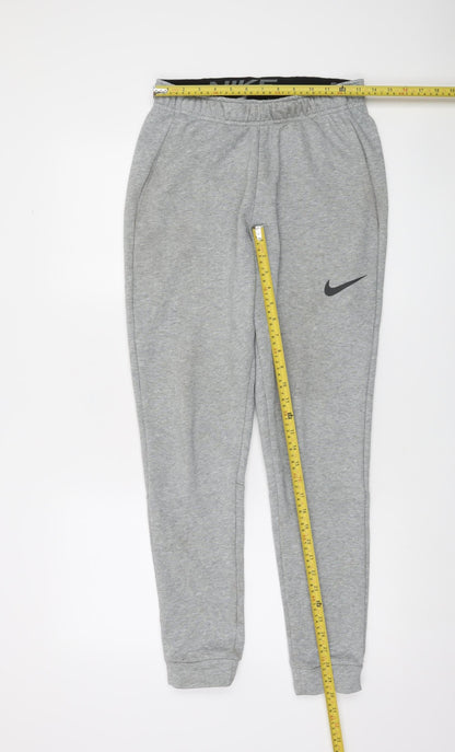 Nike Men's Grey Dri-Fit Standard Fit Joggers Size S