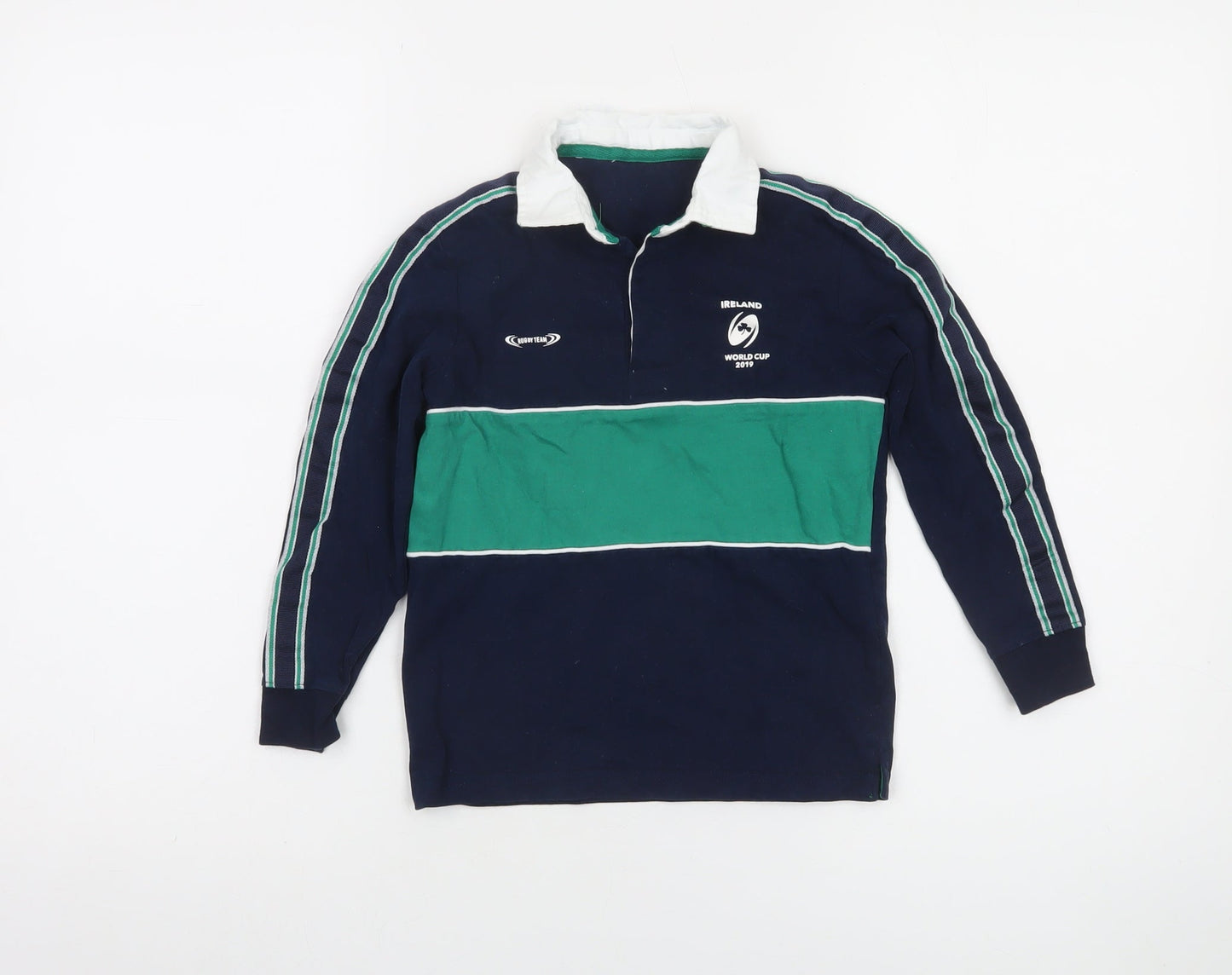 St. Bernard Boys Green & Navy Rugby Shirt Long Sleeve Ireland World Cup 4-5 Years