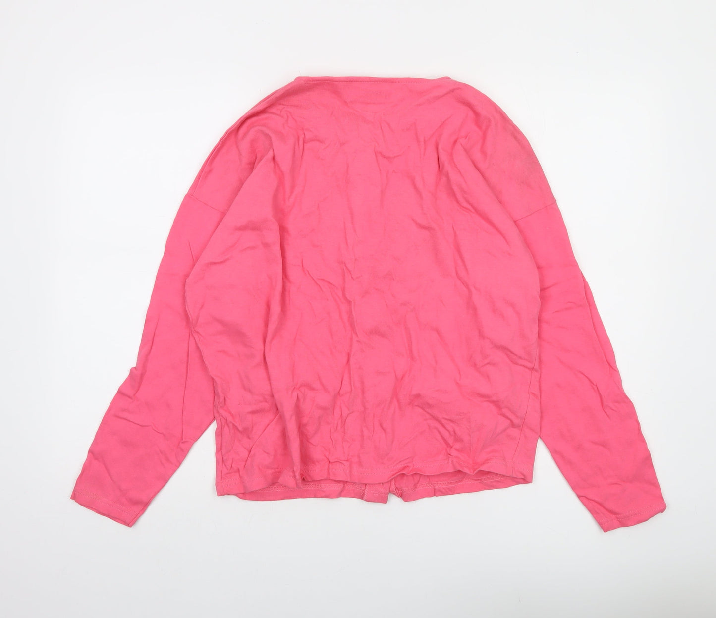 St. Bernard Women Pink Cotton Button-Up Long Sleeve Top One Size