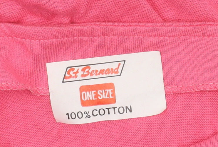 St. Bernard Women Pink Cotton Button-Up Long Sleeve Top One Size
