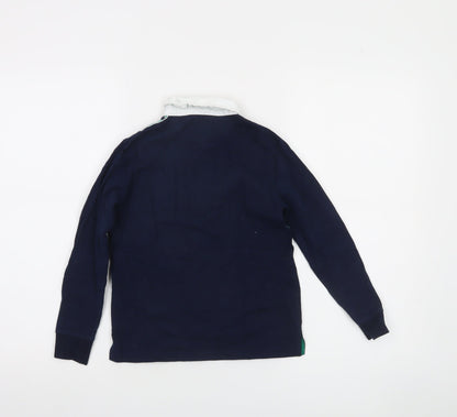 St. Bernard Boys Blue Ireland Rugby Polo Shirt 6-7 Years Long Sleeve Cotton