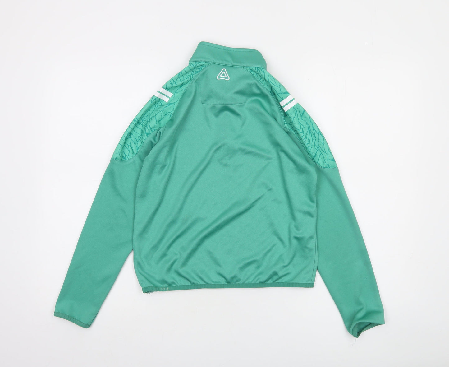 Azzurri Boys Green 10-11 Years 1/4 Zip Sports Sweatshirt