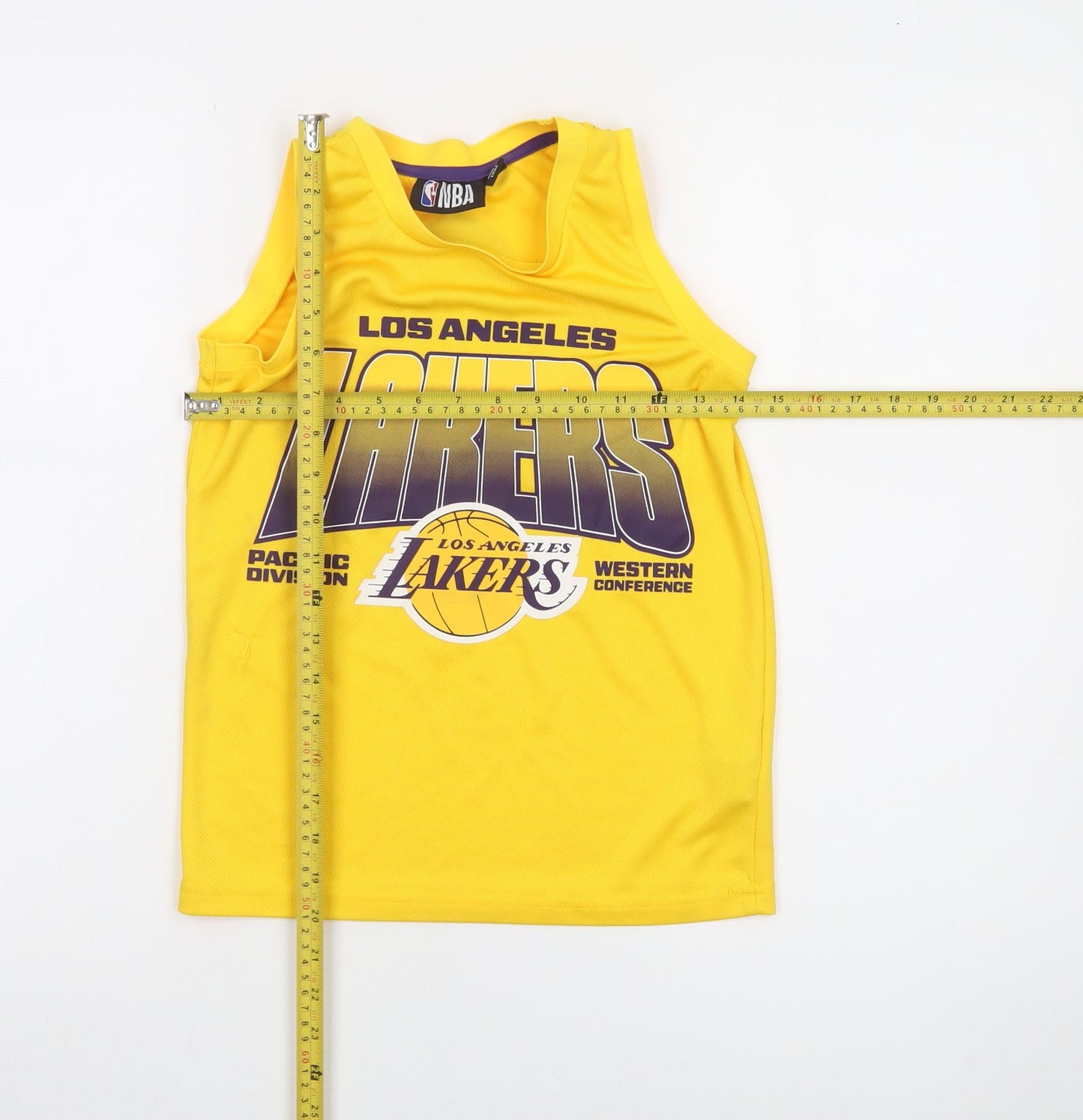 NBA Boys Yellow Los Angeles Lakers Tank Top 9-10 Years Sports Jersey
