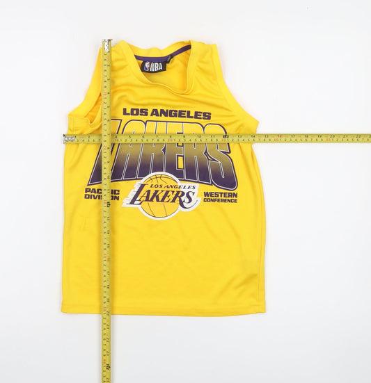 NBA Boys Yellow Los Angeles Lakers Tank Top 9-10 Years Sports Jersey