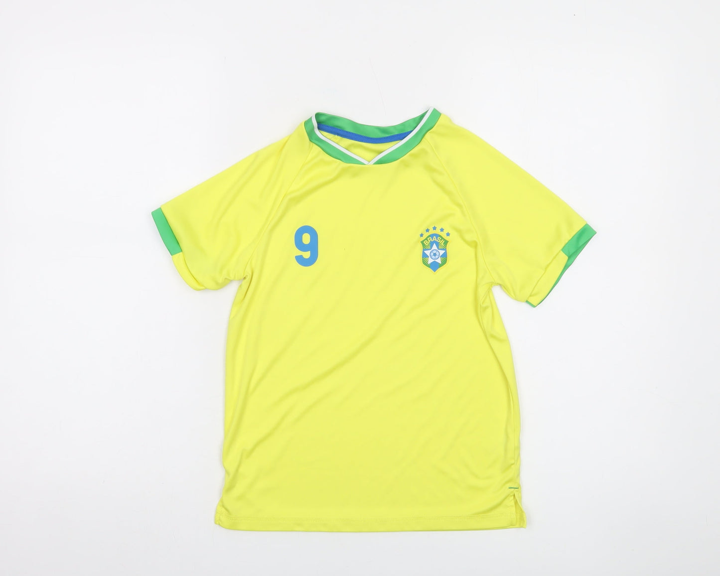 Dunnes Stores Boys Yellow 9-10 Years Football Jersey T-Shirt