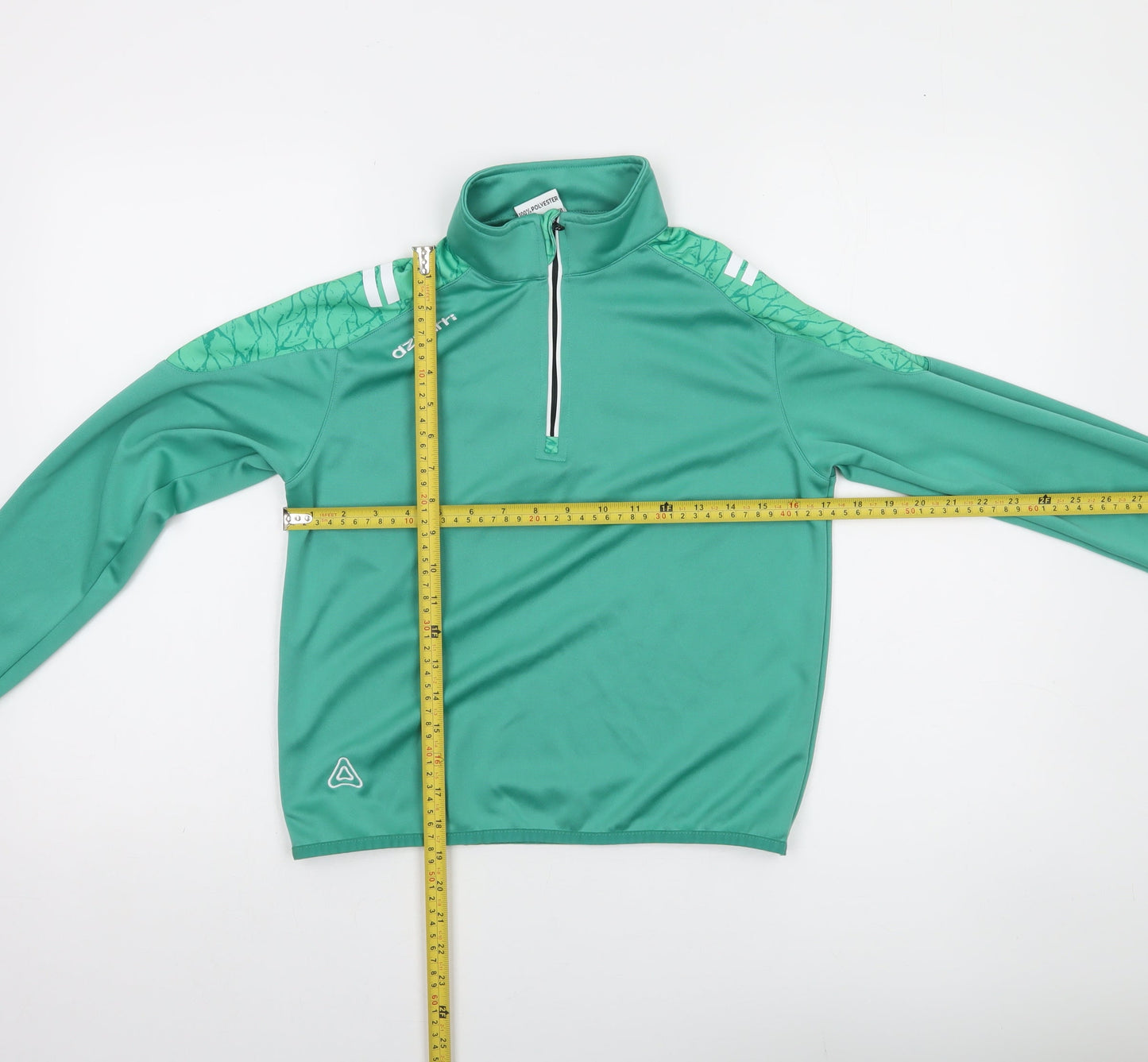 Azzurri Boys Green 10-11 Years 1/4 Zip Sports Sweatshirt