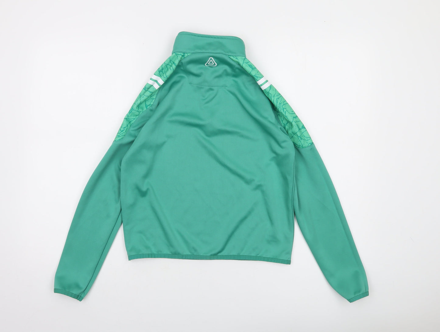 Azzurri Boys Green 10-11 Years 1/4 Zip Sports Sweatshirt
