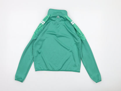 Azzurri Boys Green 10-11 Years 1/4 Zip Sports Sweatshirt