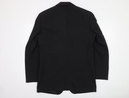 Remus Uomo Men's Black 38R Wool Blend Formal Blazer Jacket