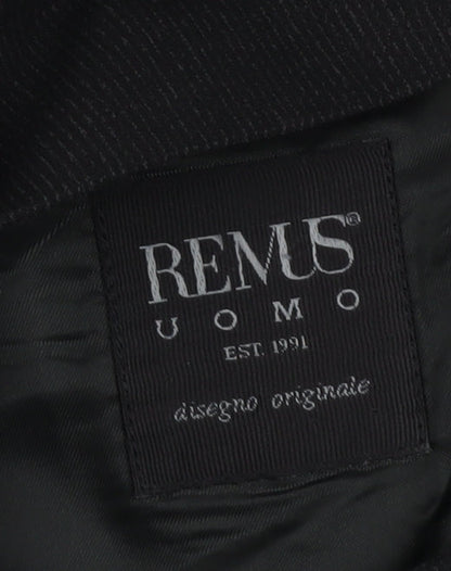Remus Uomo Men's Black 38R Wool Blend Formal Blazer Jacket