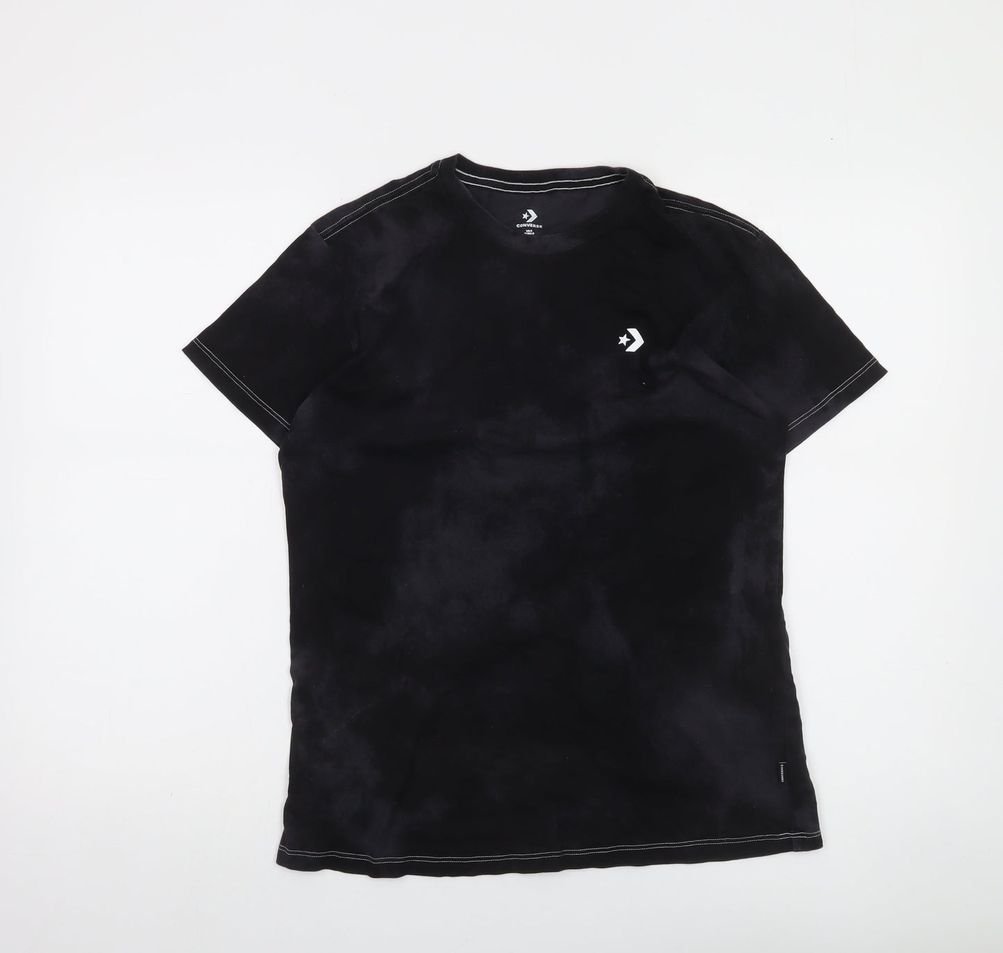 Converse Men's Black Crew Neck Short Sleeve T-Shirt Size S
