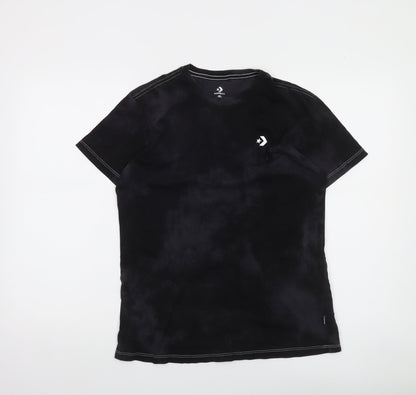Converse Men's Black Crew Neck Short Sleeve T-Shirt Size S