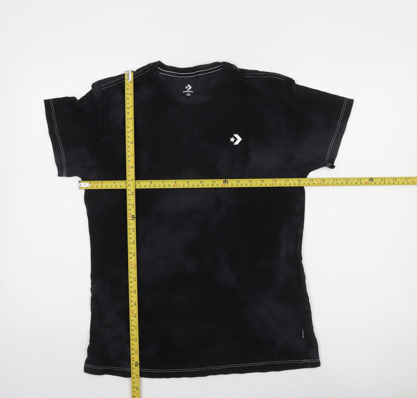 Converse Men's Black Crew Neck Short Sleeve T-Shirt Size S