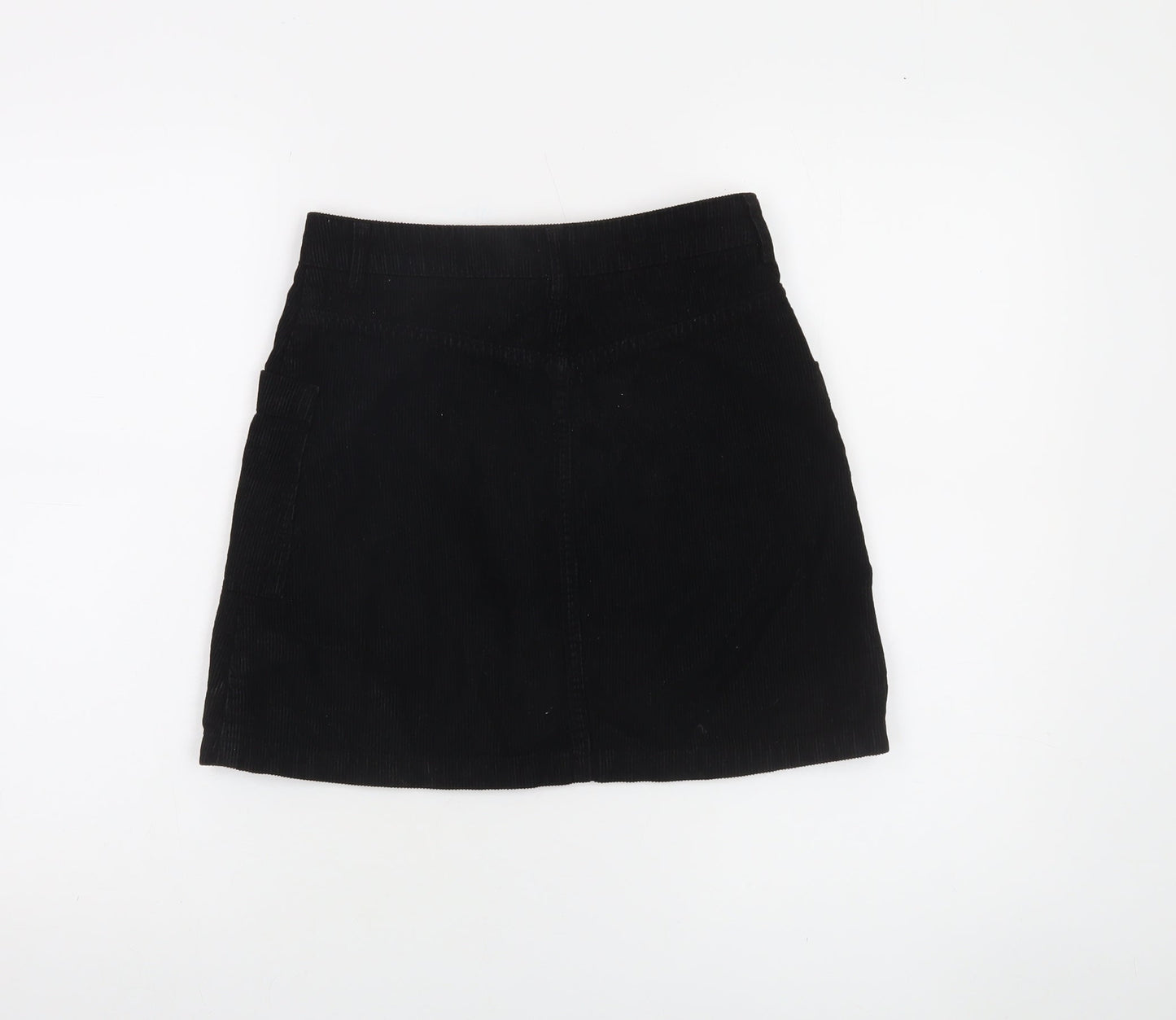 Moto Women’s Black Corduroy A-Line Mini Skirt Size 8