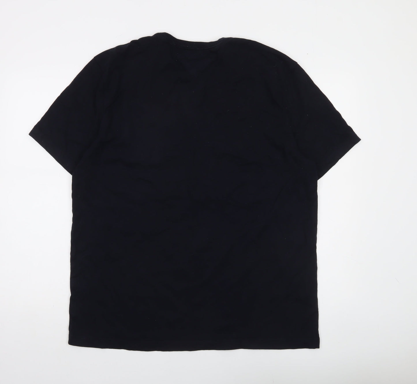 Tommy Hilfiger Men's Black XL Slim Fit Cotton Crew Neck T-Shirt