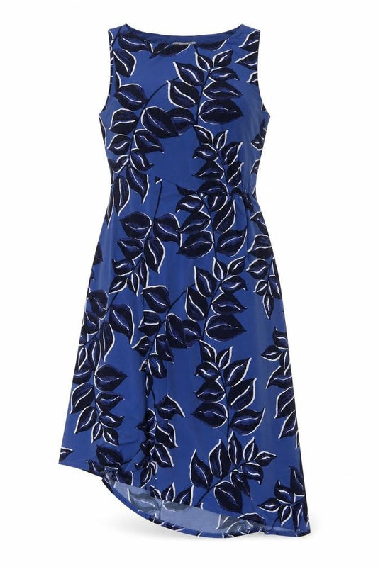 Monsoon Women Blue Floral A-Line Sleeveless Dress Size 12